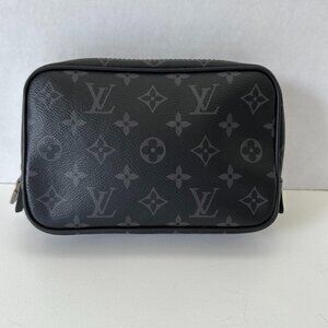 Louis Vuitton Monogram Eclipse Toilet Pouch Bag  (1004)